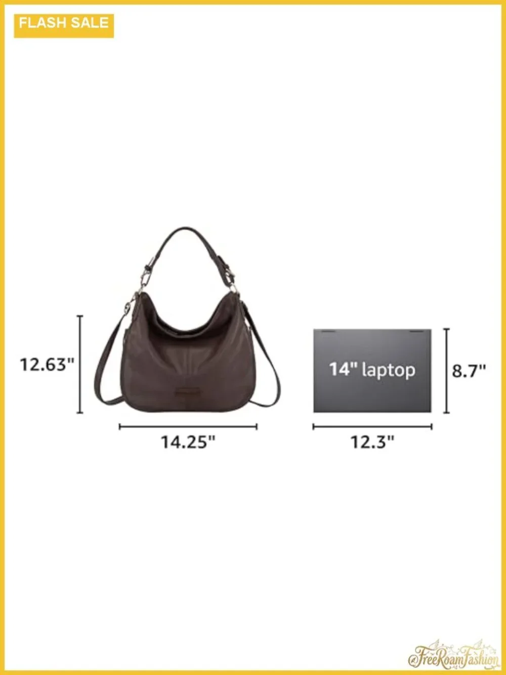 Vegan Leather Hobo Bag for Women with Adjustable Crossbody Strap